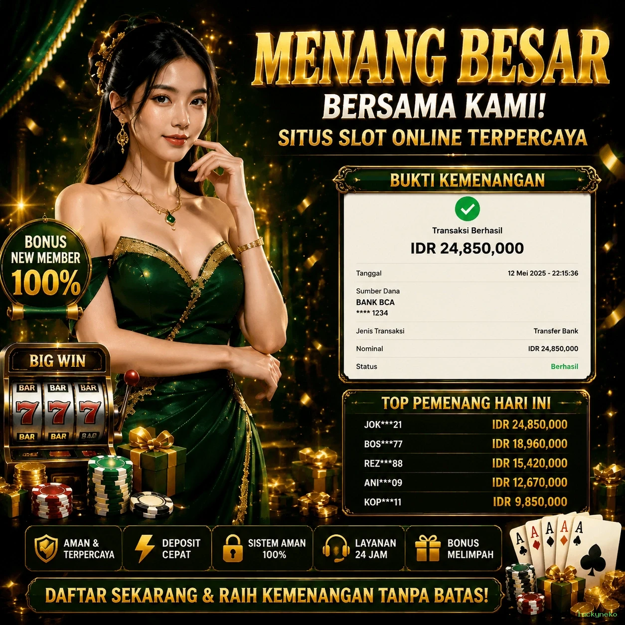 Keamanan Transaksi di luckyneko yang Perlu Diketahui